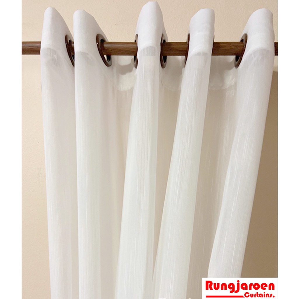 แนะนำ ผ้าม่าน ผ้าม่านโปร่งขาว (เนื้อเส้น) แบบตาไก่ โปร่งแสง ผ้าฝ้ายสังเคราะห์ By ร้านรุ่งเจริญผ้าม่าน ราคาพิเศษ มีเก็บเงินปลายทาง