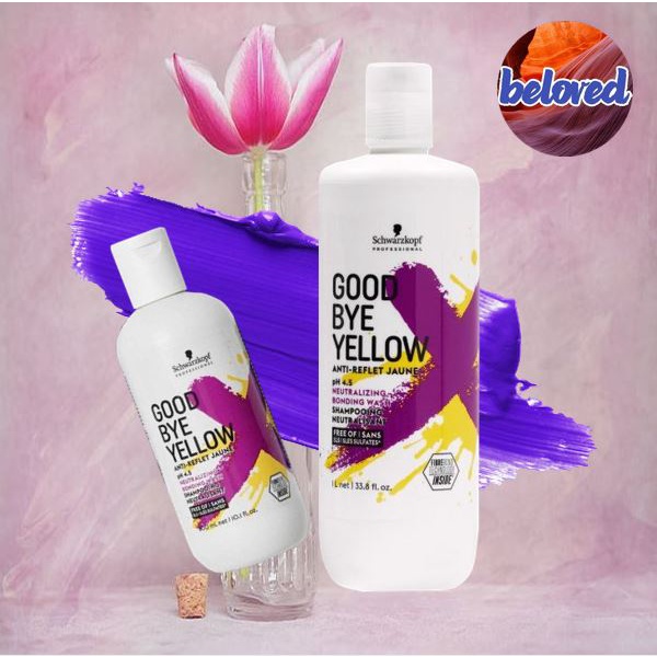 ซื้อ Schwarzkopf Good Bye Yellow Shampoo 300/1000 ml แชมพูแอนตี้เยลโล่ แชมพูม่วง Goodbye Yellow