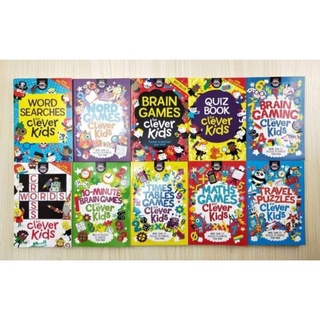 หนังสือชุด Clever Kids Brain Games 10 เล่ม เกมลับสมอง บริหารสมอง เกมปริศนา หนังสือภาษาอังกฤษ