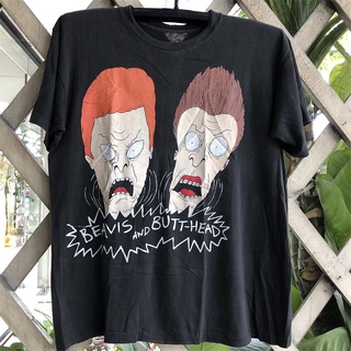 เสื้อยืดคอกลม แขนสั้น ผ้าฝ้าย 100% พิมพ์ลายอนิเมะ Beavis and Butt-Head สไตล์ยุโรป อเมริกัน สําหรับผู้ชายS-5XL