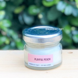 เทียนหอมไขถั่วเหลือง 100% กลิ่น Playful Peach ขนาด 30 กรัม