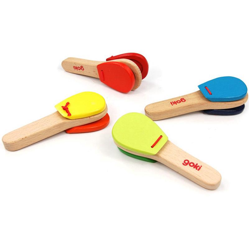 ของเล่นเสริมพัฒนาการด้านดนตรี ของเล่นเด็กอ่อน 1Pcs Baby Wooden Musical Instrument Rattle Toy Educational Kid Gift