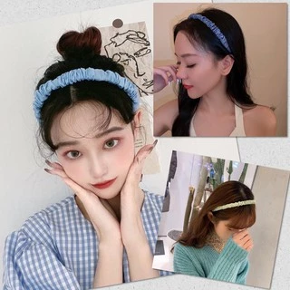 ที่คาดผม ผ้าชีฟอง ที่คาดผมแฟชั่น ที่คาดผมเกาหลี หุ้มกันลื่น ผ้าอย่างดี เกรดพรีเมี่ยม หลากหลายสี