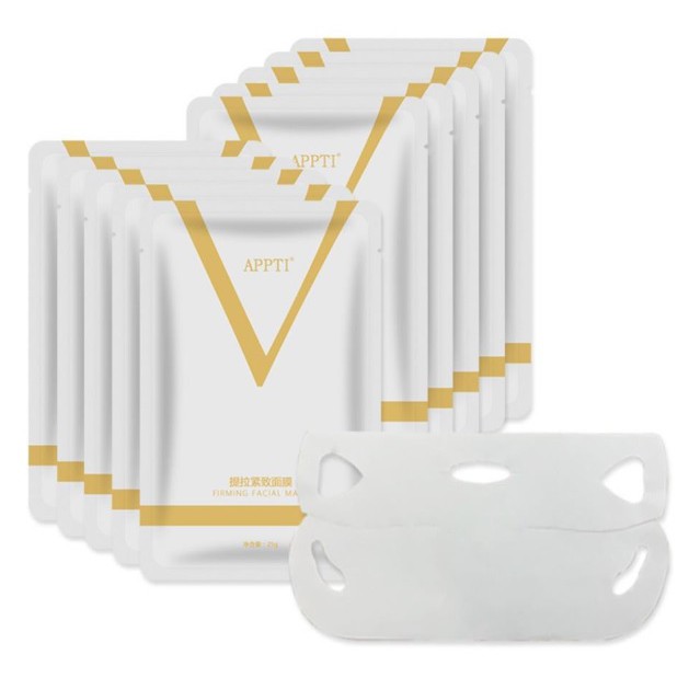 APPTI 4D Double V Face Shape Tension Firming Mask กระดาษกระชับสัดส่วนกําจัดอาการบวมน้ํา Lifting Face