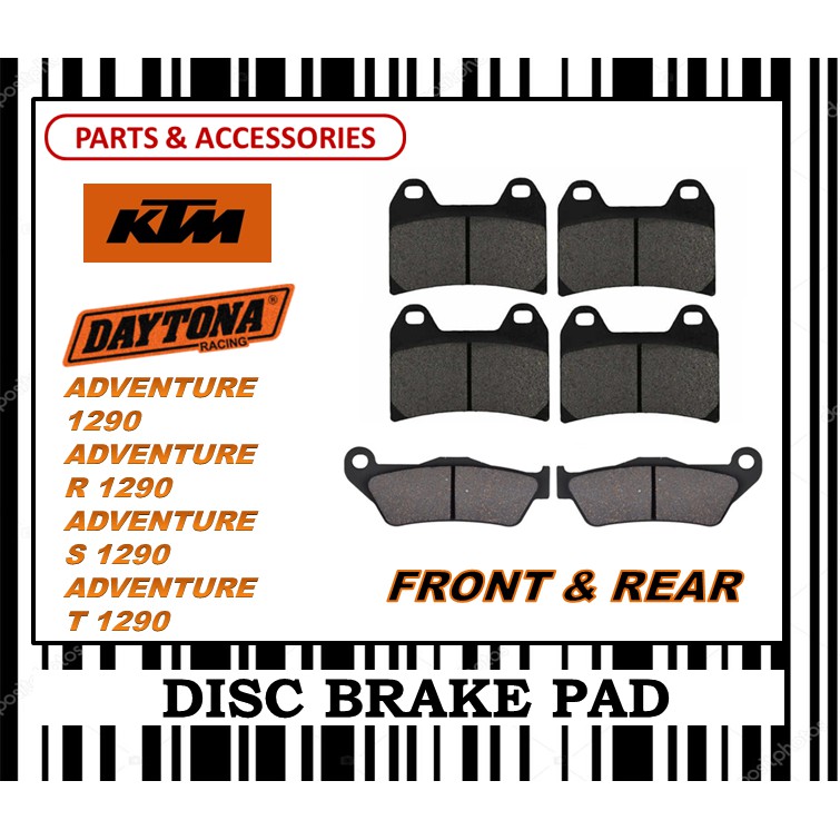 KTM ADVENTURE 1290 ชุดผ้าเบรค FR0NT & REAR DAYTONA TYPE