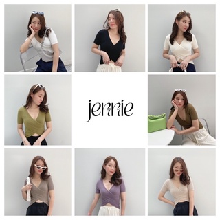 Jennie Top เสื้อคอวี แขนสั้น ไขว้หน้า