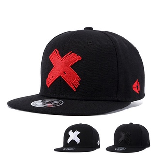หมวกฮิปฮอป X Snapback แฟชั่น Unisex หมวกเบสบอล ปรับได้ ผู้ชายและผู้หญิง หมวกกีฬา หมวกตาข่าย