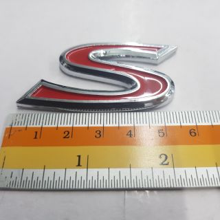 Logo S ของรถ Toyota 6 x 3.2 cm