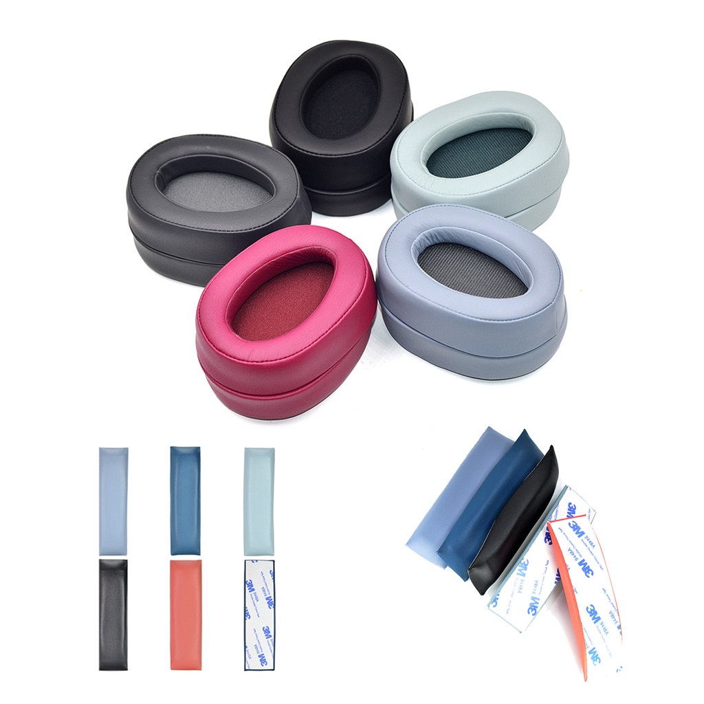 แผ่นครอบหูฟัง หนัง PU แบบเปลี่ยน สําหรับ Sony MDR-100ABN WH-H900N H800