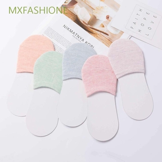 Mxfashione ถุงเท้าผ้าฝ้ายแบบครึ่งเท้าหลากสี