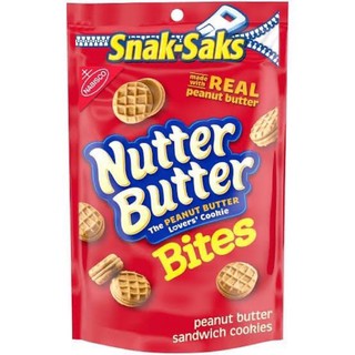 Nutter Butter Bites Mini 🇺🇸  คุกกี้วอฟเฟิลมินิ สอดไส้พีนัทบัตเตอร์แท้100%