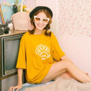 เสื้อ OverSize สีมัสตาดเกาหลีสุดคิ้วท์🎈