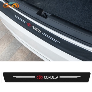 GTIOATO สำหรับ Toyota Corolla คาร์บอนไฟเบอร์ สติกเกอร์ท้ายรถ กันรอยท้ายรถ กันรอยกันชนหลัง สติ๊กเกอร์ติดรถ