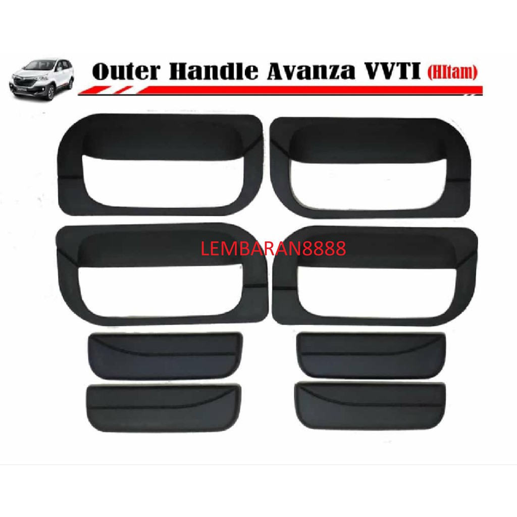 ฝาครอบด้านนอกและมือจับใหม่ AVANZA FENIA VVTI เคลือบสีดํา