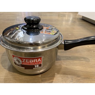 Zebra หม้อด้าม Carry สแตนเลส ขนาด 18 ซม ตราหัวม้าลาย