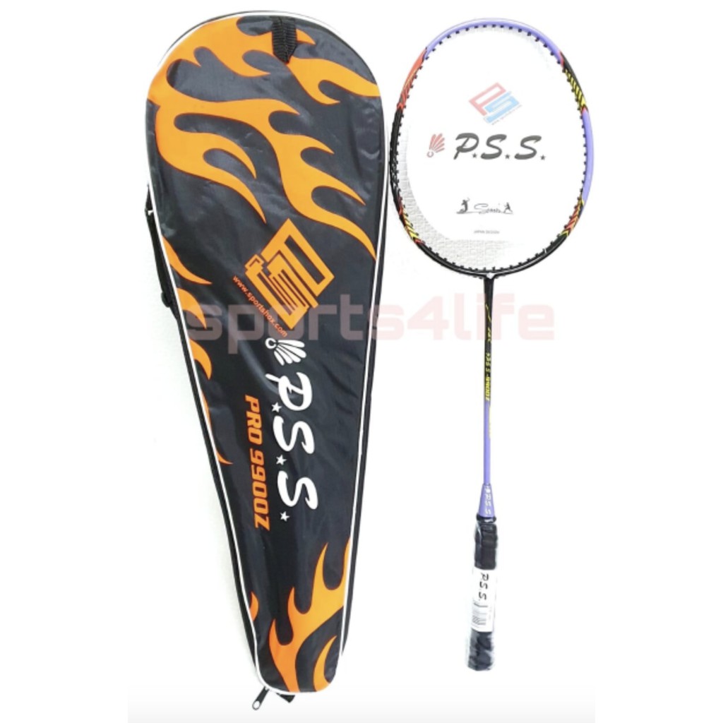 ไม้แบดมินตัน PSS 9900 น้ําหนักเบา (ไม่มี T-Joint) [หัวอัจฉริยะ] ไม้แบดมินตันคุณภาพส่งออกพร้อมฝาครอบเ