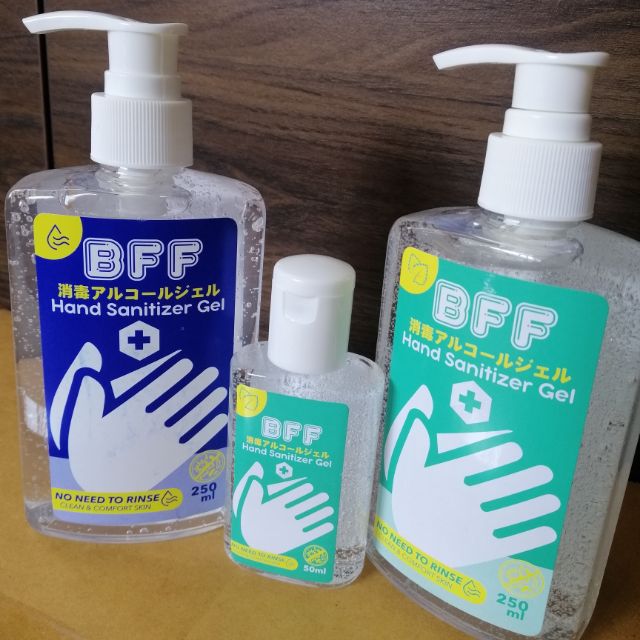 เจลล้างมือแอลกอฮอล์​ BFF  เจลทำความสะอาดมือ​  ส่วนผสมจากอโลเวร่า​ (ว่านหางจระเข้)​