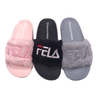 รองเท้าแตะขนเฟอร์ FELA สวย ราคาถูก!