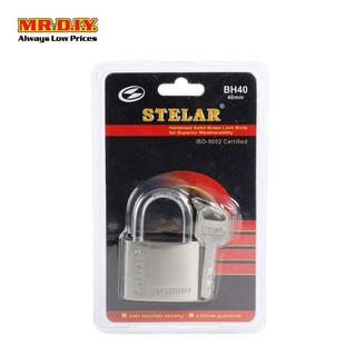 กุญแจบ้าน ยี่ห้อ STELAR ของแท้ 100% กุญแจคล้องทรงกระบอก STELAR TOP SECURITY ขนาด 40 mm Heavy Duty