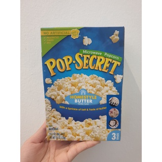 Pop Secret ข้าวโพดคั่วไมโครเวพ รสเนยต้นตำหรับ 206 กรัม