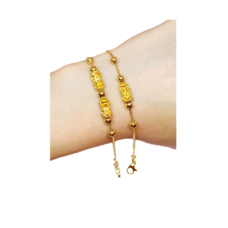 ( พร้อมส่ง )ข้อมือปี่เซียะทองเเท้ 99.99% มีใบรับประกันสินค้า มีบริการเก็บเงินปลายทาง