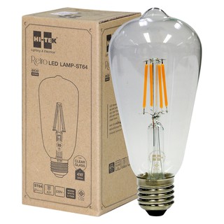 HI-TEK หลอดไฟวินเทจ LED 4W แสงส้ม (WW) E27