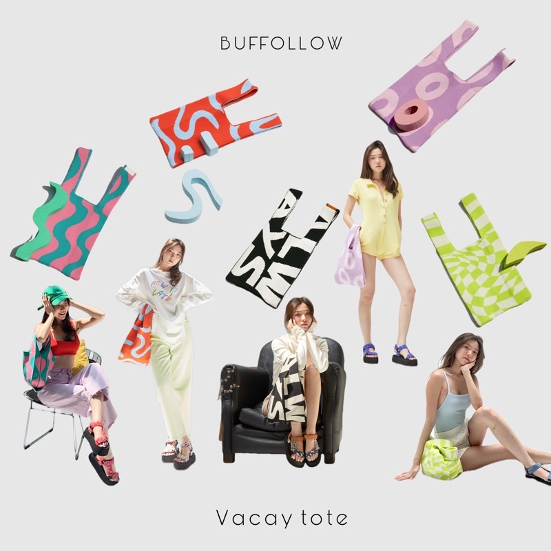 3 BUFFOLLOW VACAY TOTE (สีดำ) - buffollowshop - ThaiPick