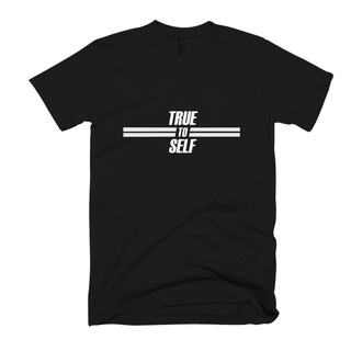 ขายดี เสื้อยืดลําลอง แขนสั้น พิมพ์ลาย True To Self เรียบง่าย สําหรับผู้ชาย ของขวัญเพื่อนS-5XL