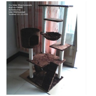 Inter Shop คอนโดแมว บ้านแมว ต้นไม้แมว Cat Tree Cat toys Can condo Model CA009-BROWN