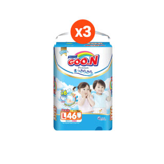 [ขายยกลัง] GOO.N Premium Super Jumbo กูนน์ พรีเมี่ยม รุ่นซุปเปอร์จัมโบ้ ผ้าอ้อมเด็กแบบกางเกง แพมเพิสกูนน์ ไซส์ L 46 ชิ้น