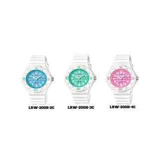 Casio Standard นาฬิกาข้อมือผู้หญิง สายเรซิ่น รุ่น LRW-200 LRW-200H LRW-200H-2C LRW-200H-3C LRW-200H-4C