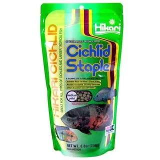 Hikari cichlid staple mini เม็ดลอย 57g. / 250g. อาหารปลาฮิคาริ อาหารปลาหมอสี ปลาหมอ สูตรมาตรฐาน