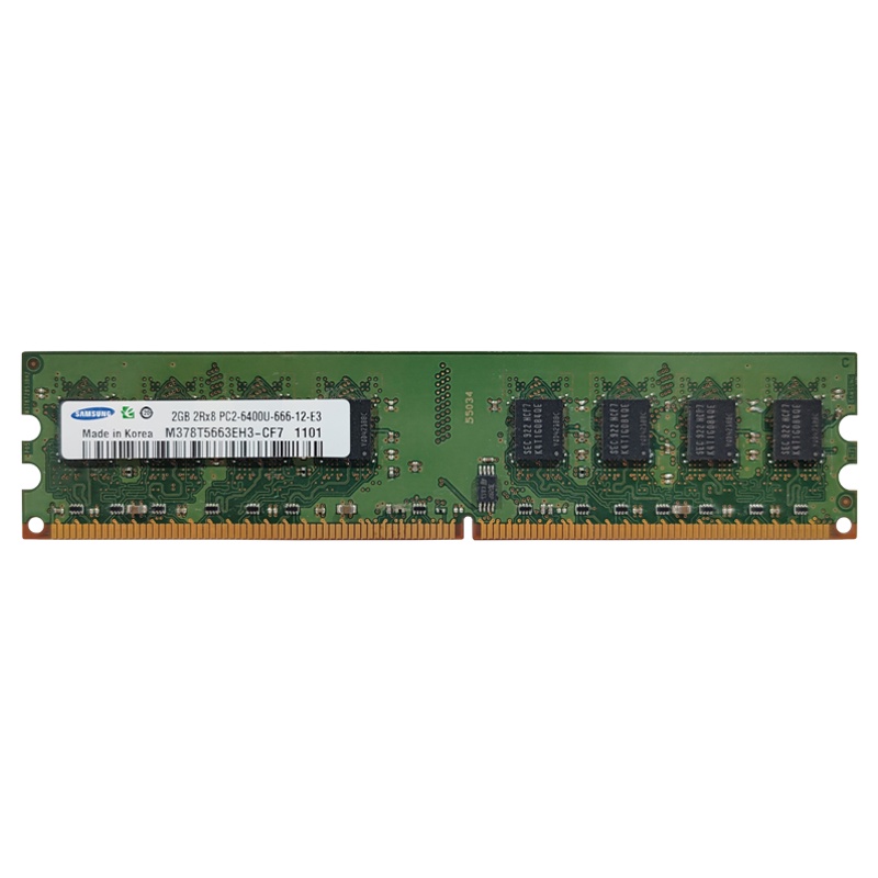 มีสินค้าSamsung RAM DDR2 2GB 4GB 800MHz PC2-6400U หน่วยความจำเดสก์ท็อป 240Pin 2GB 1.8V DIMM หน่วยความจำ DDR2 โมดูลหน่วยค
