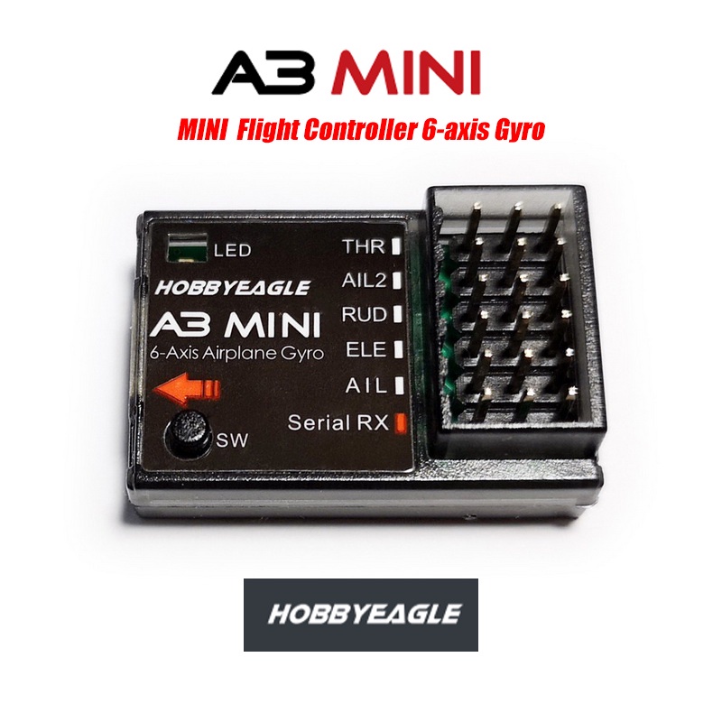 HobbyEagle A3 Mini 6 แกน Gyro Stabilizer ระบบ 32 บิต MCU สําหรับ PPM & Multi-protocol Digital Serial