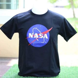 เสื้อยืด สกรีนลาย NASA หน้า + มีต้นคอหลัง