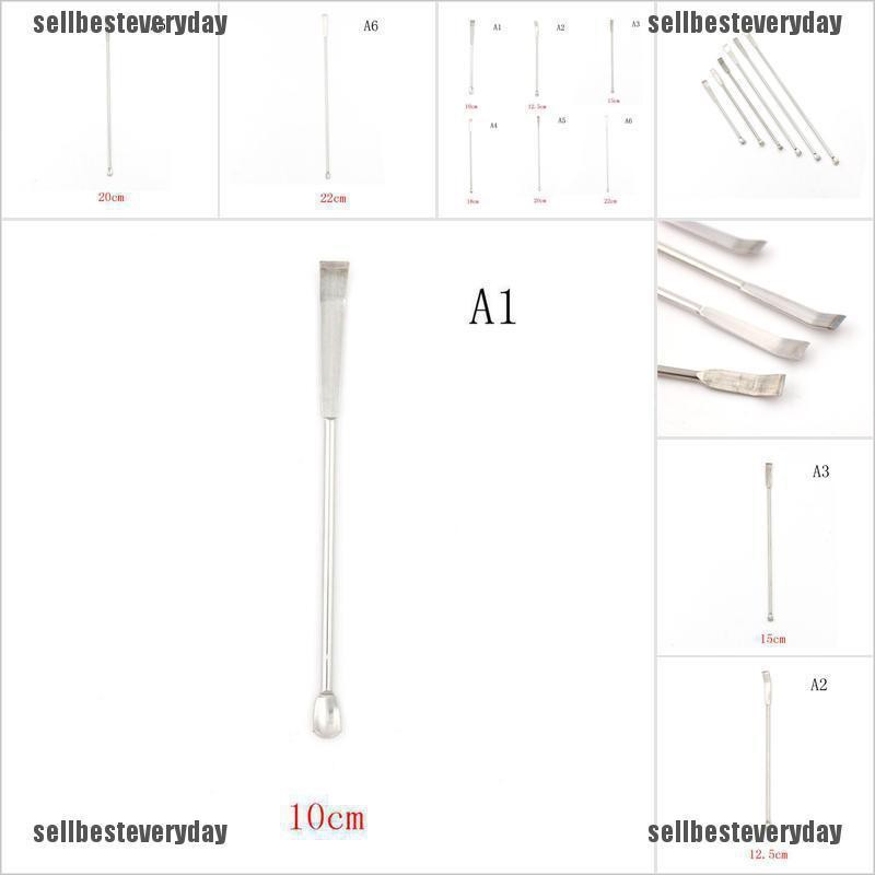 sellbesteverydayStainless Steel Lab Micro Spatula Medicine Spoon Scoop ...