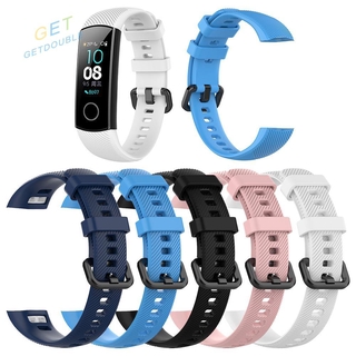 ( Getdouble ) สายนาฬิกาข้อมือซิลิโคนสําหรับ Huawei Honor Band 5 / 4