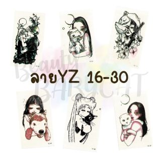 🌙🖤(ลายYZ 16-30) sticker tattoo แทททูเกาหลี แทททูมินิมอล​สจ