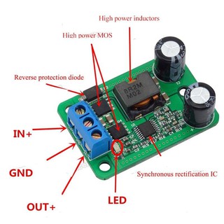 24 v/12v to 5v/5a 25 w dc - dc buck step down อุปกรณ์โมดูลแปลงพาวเวอร์ซัพพลาย