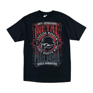 เสื้อยืดผ้าฝ้ายพิมพ์ลายคลาสสิก    Metal Mulisha West Mayhem Skull Mx Fmx Sp6518038 100% Cotton Sports wear MenS T-Shirt