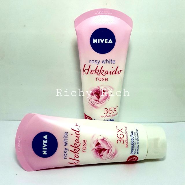 🔸แท้|ส่งไว🔸NIVEA วิปโฟม โฟมล้างหน้า Rosy White Hokkaido Rose Whip Foam 100ml โรซี่ไวท์ ฮอกไกโด โรส เ