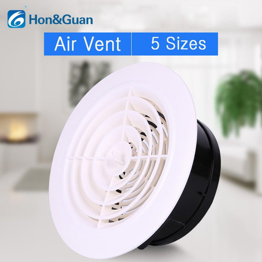 Round Air Vent ABS Louver White Grille Cover Adjustable Exhaust Vent