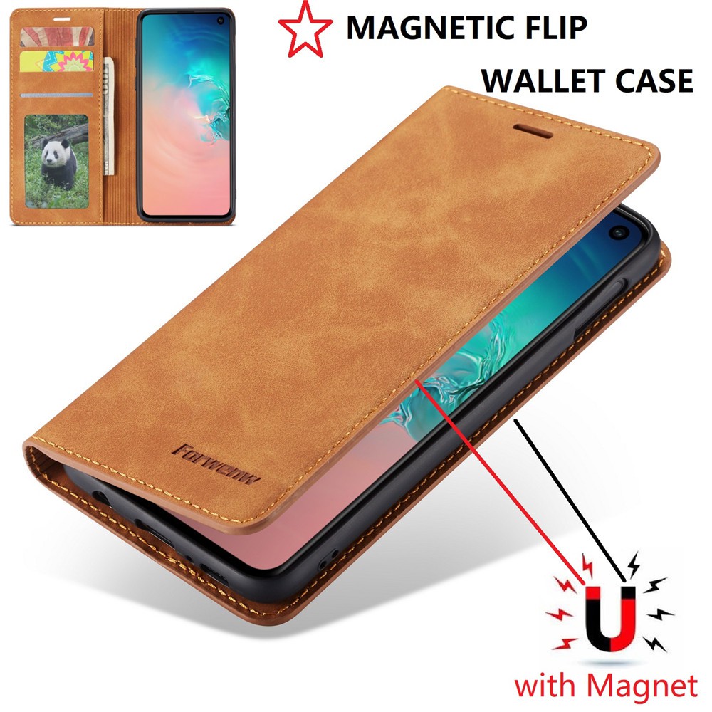 เคส for Samsung Galaxy S10e 5G S10 Lite S9 Plus A80 A70 A50 A50S A30S A30 A20 A7 2018 เคสเคสโทรศัพท์หนังฝาพับพร้อมช่องใส่บัตรสําหรับ