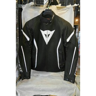 เสื้อแข่งมอเตอร์ไซค์ (DAINESE) AIR CRONO 2 TEX JACKET - BLACK / BLACK / WHITE (SIZE : 48) รหัสสินค้า 1735202-948-48