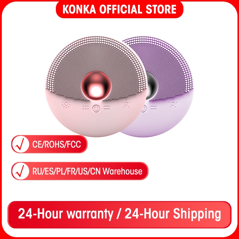 นวดKONKA Electric Facial Cleansing Brush IX7 Waterroof USB Facial brush