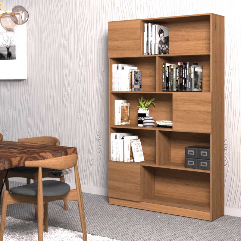 Inhome Furniture ชั้นวางหนังสือ W120×D32×H198 รุ่น SS-1253 Inhome Furniture Book Shelves W120×D32×H198 SS-1253 ราคา ถูกที่สุด ดีลบีเคเค
