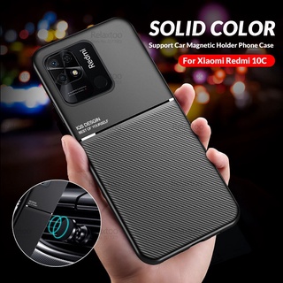 For Xiaomi Redmi 10C Case Car Magnetic Holder Matte Phone Cover On Xiomi Redmi10C Redme 10C C 10 Silicone Shockproof Coque Funda