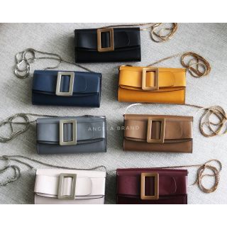 B purse on chain กระเป๋าสตางค์หนังวัวแท้ 100% แบบ calfskin