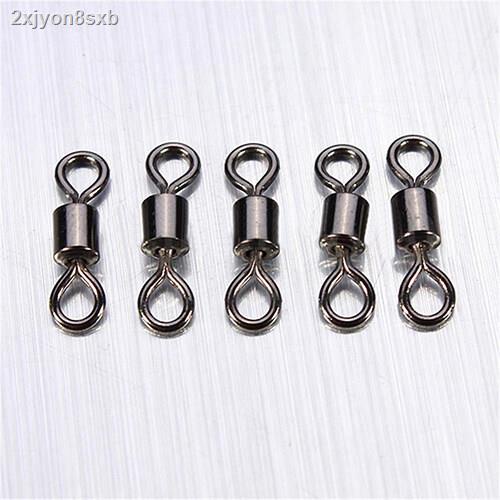 100Pcs Heavy Duty Fishing Barrel Bearing Rolling Swivel Ring Connector ...