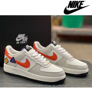 รองเท้า Nike Air Force 1 GS White Starfish Orange ส่งฟรี